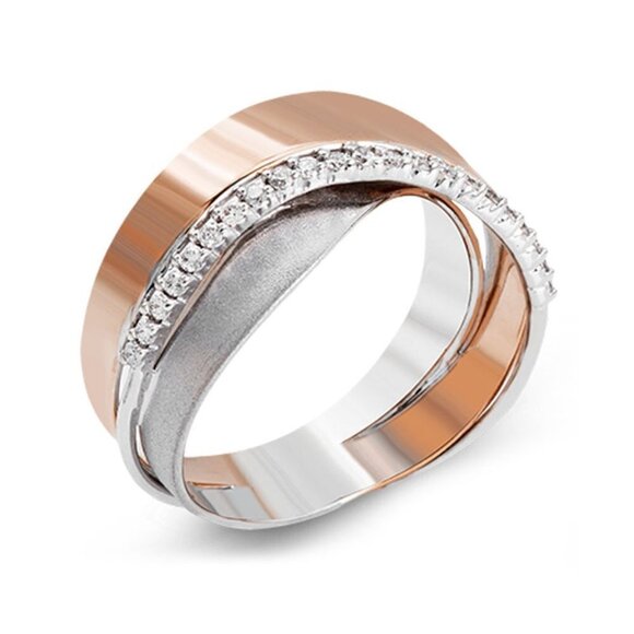 Trendy Cross Chunky Zircon Macro Pave Charm Fashion Rings for Women, PD478 - Picture 3 of 7